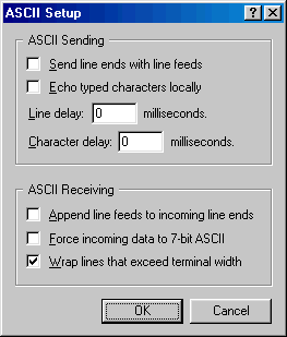 Other terminal-window settings