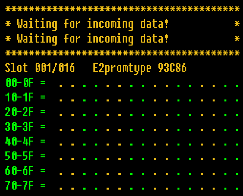 Receiving the new content of the chip