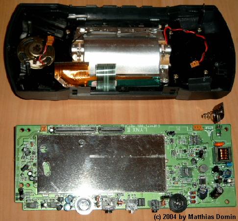 PCB removed from top shell